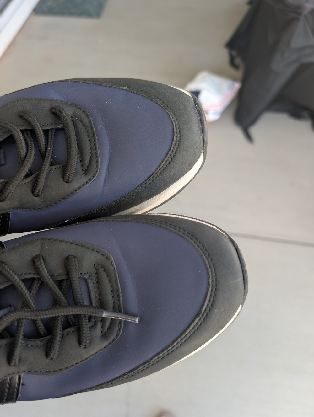 Men's Navy and Black Athletic Sneakers - Casual Comfort - Picture 6 of 7
